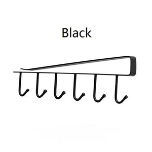 Home seamless kitchen storage rack nail-free hanging wrought iron wardrobe hook kitchen organizer