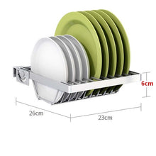 Load image into Gallery viewer, Stainless Steel Kitchen Dish Rack Plate